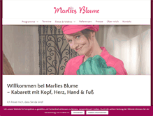 Tablet Screenshot of marliesblume.de